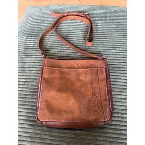 Wild West Los‎ Angeles Leather Crossbody Bag Distressed Brown Small Purse